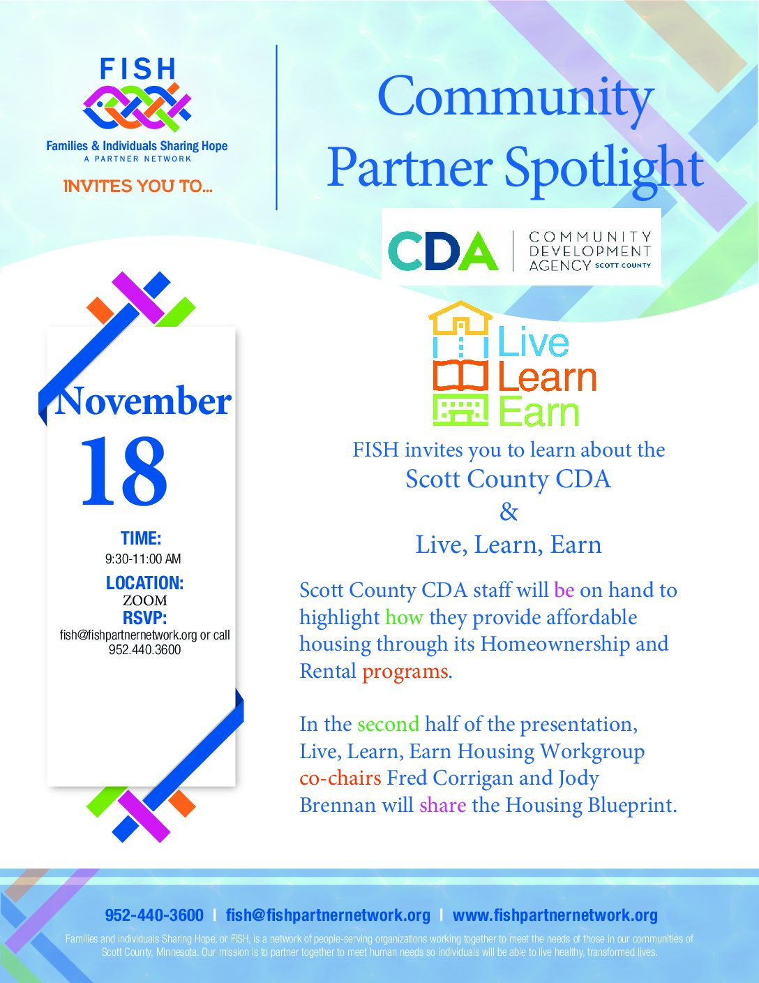 CDA Community Partner Spotlight and Live, Learn, Earn