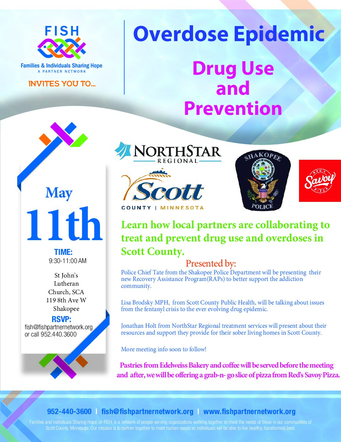 2nd Thursday Meeting on May 11th: Overdose Epidemic, Drug use and Prevention