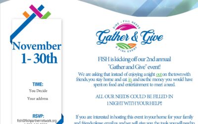 Gather and Give is back and going to be better than ever!