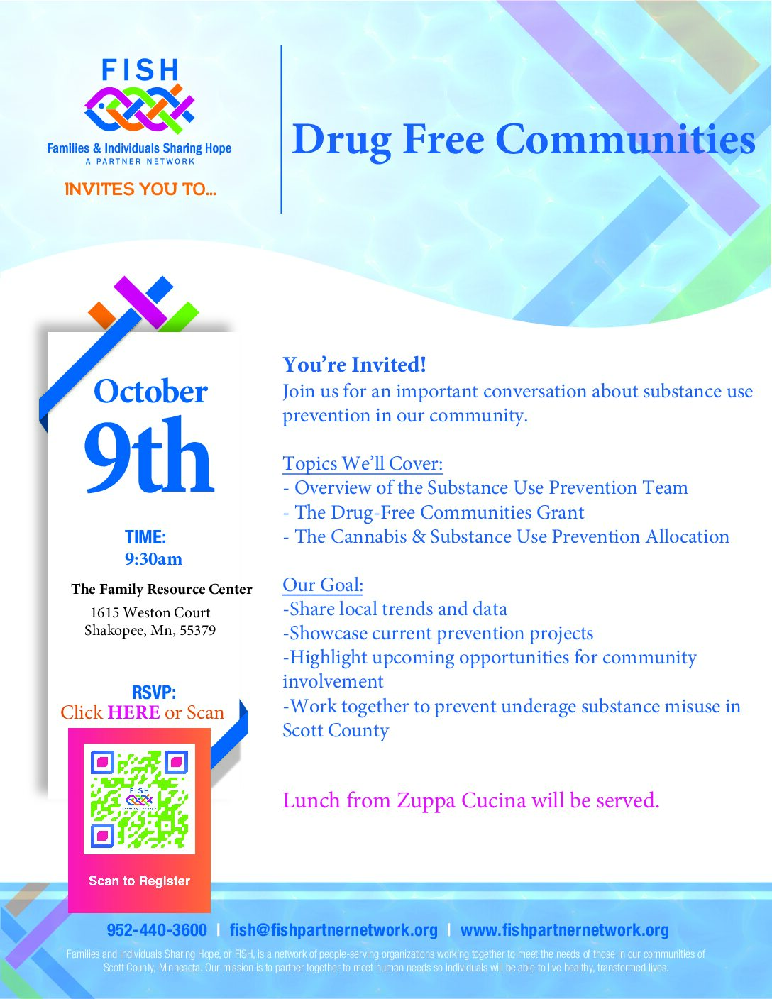 2nd Thursday Meeting October 9th: Drug Free Communities- Register Today!